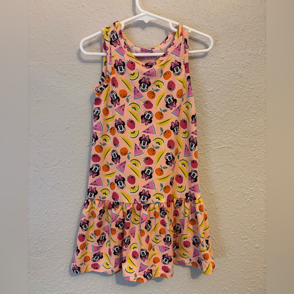 Girls Pink Fruit & Character Sleeveless Tank Dress